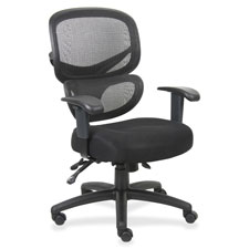 Lorell Fabric Seat Mesh Back Executive Chair