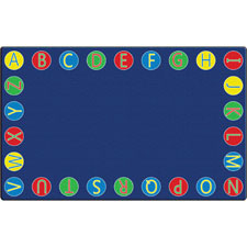 Flagship Carpets Alphabet Circles Seating Rug