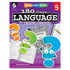 Shell Education 180 Days/Language 5th-grade Book