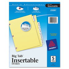 Avery WorkSaver Big Tab Insertable Dividers