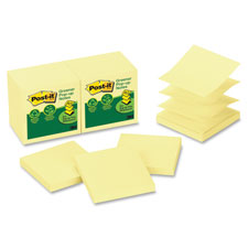 3M Post-it Greener Pop-Up Canary Notepads