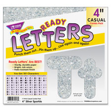 Trend Sparkle 4" Casual Ready Letters Combo Pack