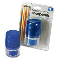 Officemate Twin Pencil/Crayon Sharpener w/Cap
