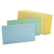 Oxford Colored Ruled Index Cards