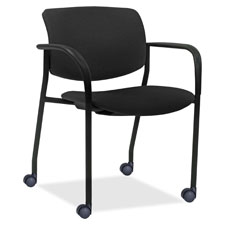 Lorell Stack Chairs w/Plastic Back & Vinyl Seat