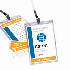 Avery Vertical Event Tickets Name Badges Kit