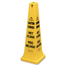 Rubbermaid Comm. Multilingual CAUTION Sign Cone