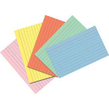 Pacon Assorted Colors Index Cards
