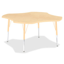 Jonti-Craft Elem. Ht. Prism Maple Four-leaf Table