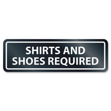 U.S. Stamp & Sign Shirts/Shoes Required Sign