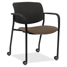 Lorell Stack Chairs w/Plastic Back & Fabric Seat