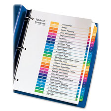 Avery Ready Index A-Z Table of Contents Dividers