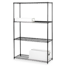 Lorell Black Industrial Wire Shelving