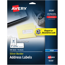 Avery Easy Peel Metallic Border Address Labels