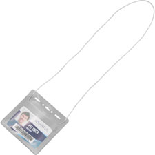 Advantus Horizontal ID Card Holder w/ Neck Cord