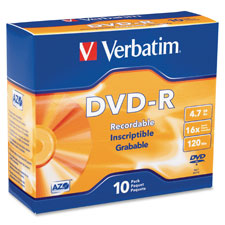Verbatim 16X Branded DVD-R Slim