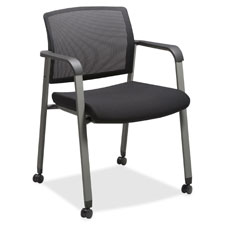 Lorell Mesh Back Mobile Guest Chair
