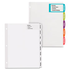 Avery Big Tab Printable Large White Label Dividers