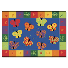 Carpets for Kids 123 ABC Butterfly Fun Rctngle Rug