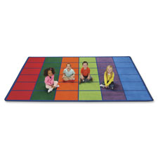 Carpets for Kids Color Rows 36-space Seating Rug