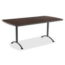 Iceberg Walnut ARC Fixed Rectangular Table