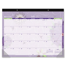 AT-A-GLANCE Paper Flowers Academic Desk Pad
