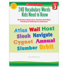 Scholastic Res. Grade 3 Vocabulary 240 Words Book