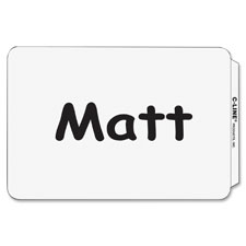 C-Line Plain White Self-adhesive Name Badges