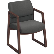 HON 2400 Series Mahogany Sled-base Guest Chair