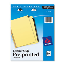 Avery A-Z Gold Reinforced Leather Tab Dividers