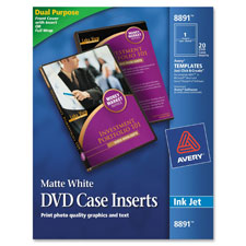 Avery Inkjet Printer Matte DVD Case Inserts