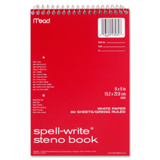 Mead Spell-Write Gregg Rule Steno Book