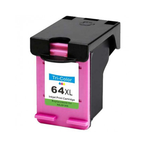 Premium Quality Tri-Color High Yield Ink Cartridge compatible with HP N9J91AN (HP 64XL)