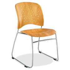 Safco Reve Plastic Wood Back Guest Chair