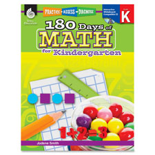 Shell Education For Grade K 180 Days of Math Book