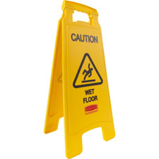 Rubbermaid Comm. Caution Wet Floor Safety Sign