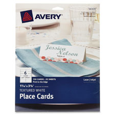 Avery Textured White Place Cards