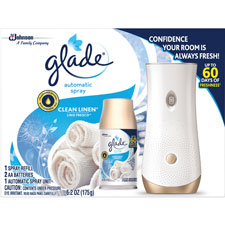 SC Johnson Glade Clean Linen Automatic Spray Kit