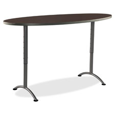 Iceberg Walnut ARC Adjustable Height Oval Table