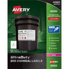 Avery UltraDuty GHS Chemical Labels