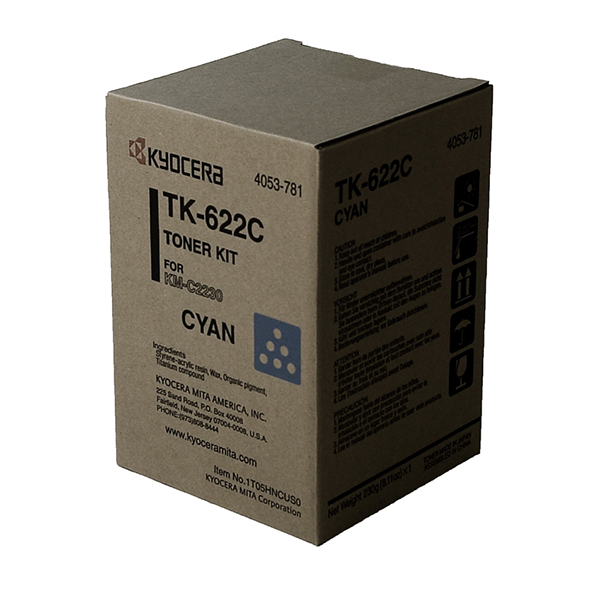 Kyocera Mita 1T05HNCU0 (TK-622C) Cyan OEM Toner Cartridge
