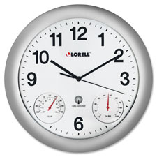 Lorell Analog Temperature/Humidity Wall Clock