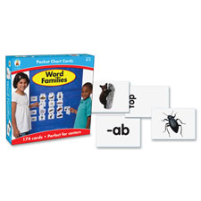 Carson Gr K-2 Word Families Pocket Chart Cards Set