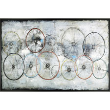 Lorell Bike Wheels Framed Canvas Art