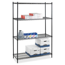 Lorell Industrial Black 36"x24" Wire Shelving