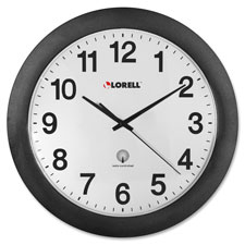 Lorell 12" Round Radio Controlled Wall Clock