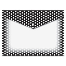 Ashley Prod. B/W Dots Design Snap Poly Folders