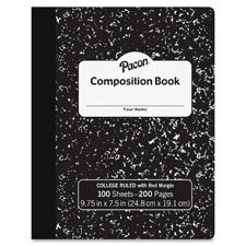 Pacon Marble Hard Cover College Rule Compostn Book