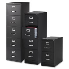 Lorell Commercial-grade Black Deep Vertical Files