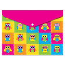 Ashley Prod. Owls Design Snap Poly Folder